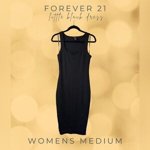 Forever 21 Black Scoop Neck Bodycon Dress